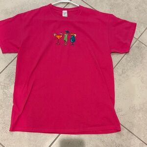 Vibrant Pink Graphic T-Shirt